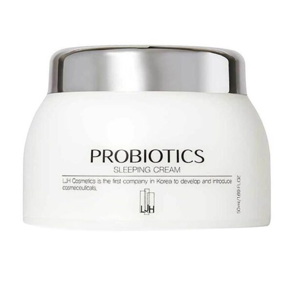 Probiotics sleeping cream jar.