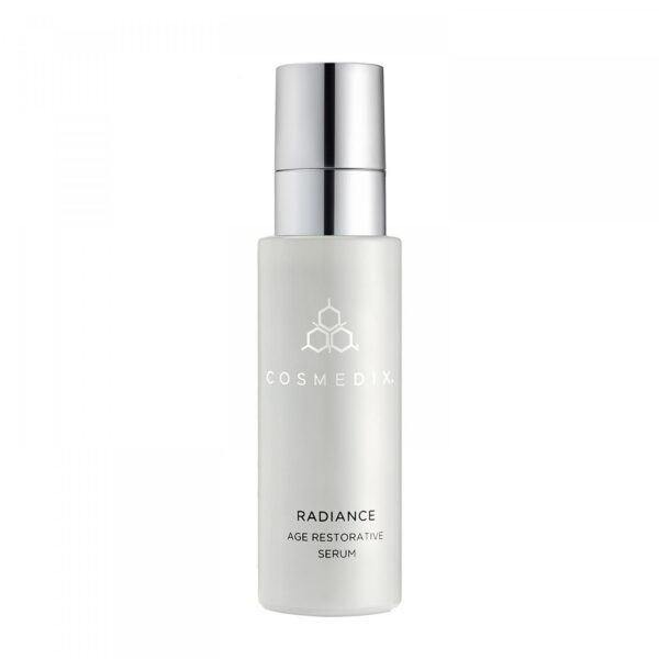 Cosmedix Radiance Age Restorative Serum bottle.